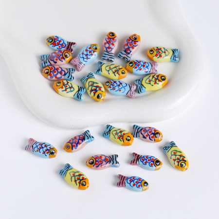 1 pièce de bijoux en céramique représentant des poissons de vacances