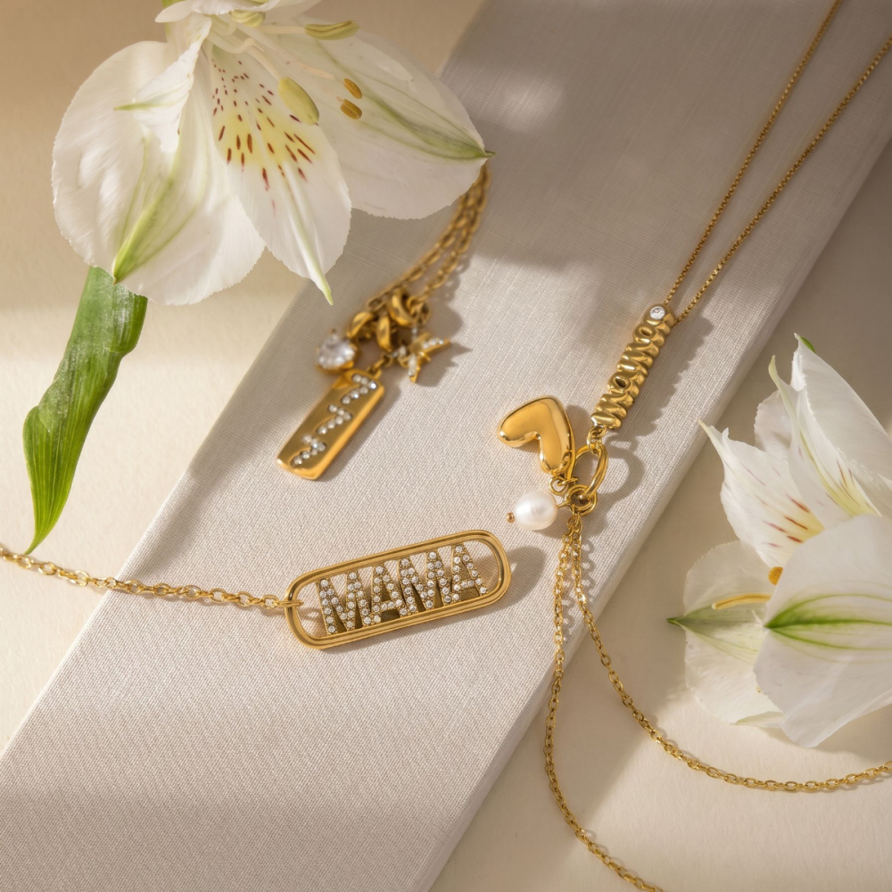 Colliers Pendentifs Pour Femmes Avec Pendentif Cœur Simple En Acier Inoxydable, Couleur Or, Étanche Et Strass. h5Image2
