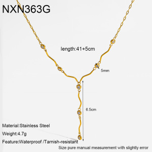 Colliers Pendentifs Pour Femmes, Luxueux, En Acier Inoxydable, Couleur Or, Zircon, Forme Géométrique, Chaînes, Luxueuses, Étanches. h5