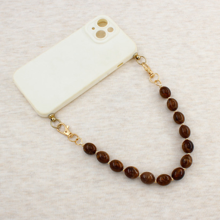 Chaîne de téléphone en acrylique à perles rétro de la série Simple 2
