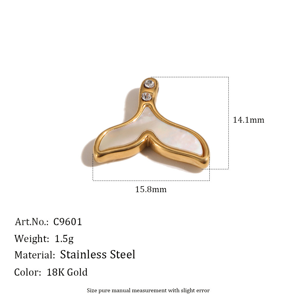 Pendentifs Animaux En Acier Inoxydable Étanche Couleur Or Coquillage À Faire Soi-Même
