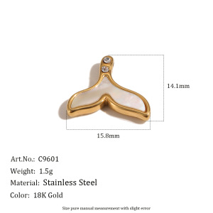 Pendentifs Animaux En Acier Inoxydable Étanche Couleur Or Coquillage À Faire Soi-Même h5