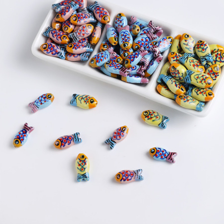 1 pièce de bijoux en céramique représentant des poissons de vacances 2