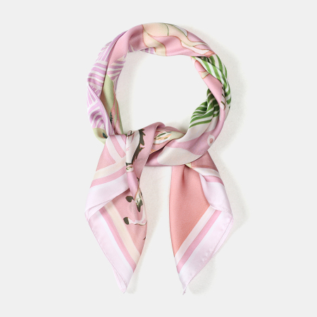 Écharpes d'été pour femmes de la série Luxueuse, à rayures rétro poney et couleurs assorties 2