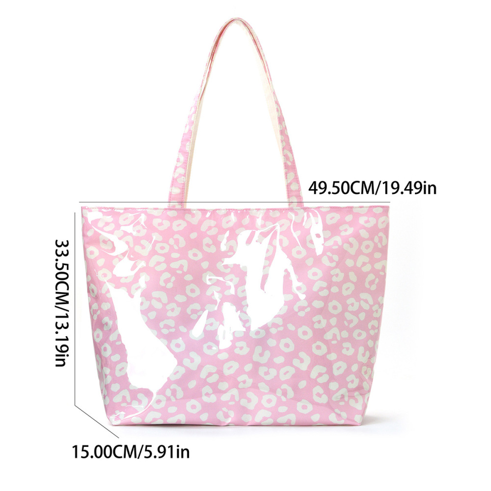 Sac Cabas Femme En Pvc Imprimé Léopard Style Streetwear Image5