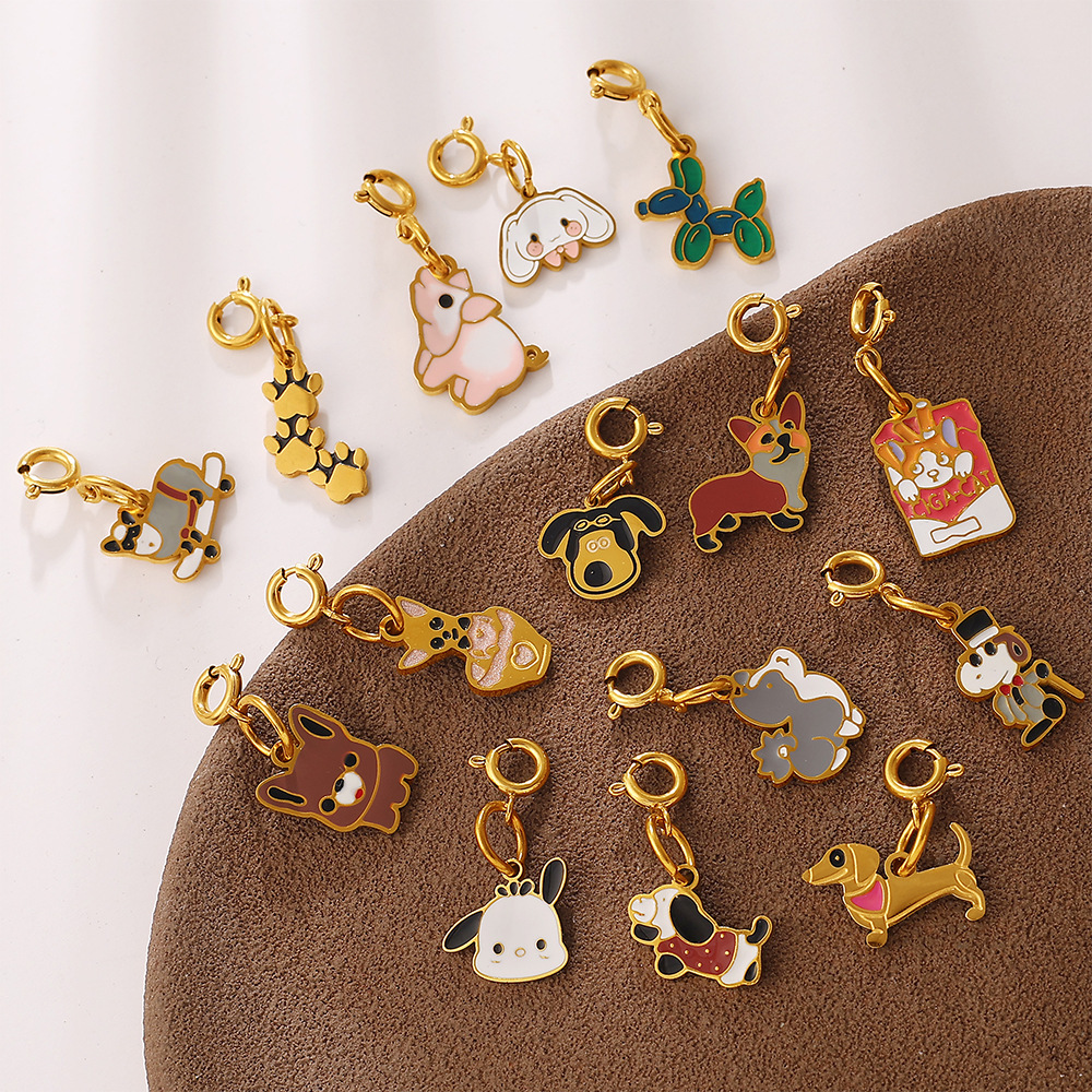 Pendentifs Pour Femmes Simple Series Daily Cut Animal En Acier Inoxydable Étanche Couleur Or Image2