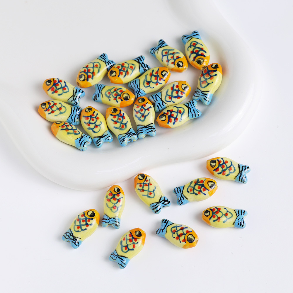1 Pièce De Bijoux En Céramique Représentant Des Poissons De Vacances