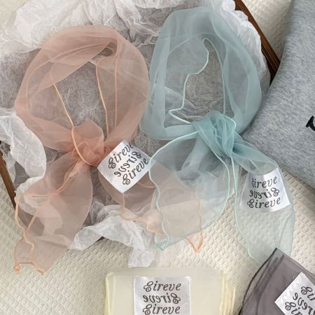 Écharpes d'été unies en organza pour femmes 2
