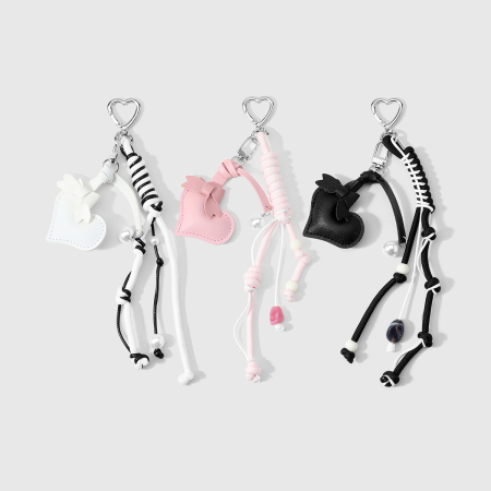 Breloques de sac pour femmes en alliage, nœud papillon et cœur, collection Simple Series Daily