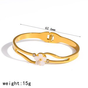 Bracelets Pour Femmes En Acier Inoxydable Imperméable, Couleur Or, Ornés De Strass Et De Perles Artificielles. h5 