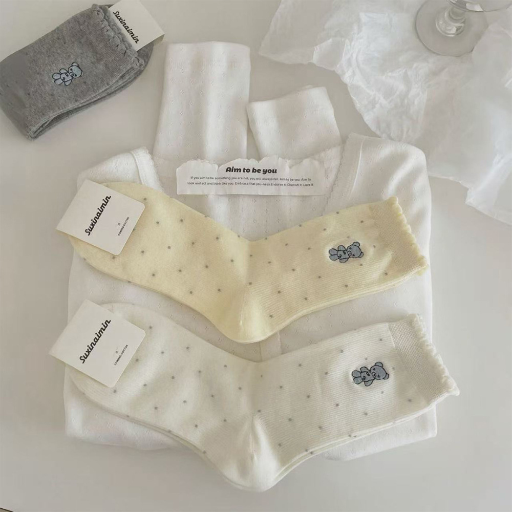 Chaussettes Mi-Mollet Unies Basiques Image2