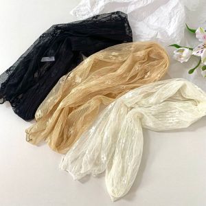 Écharpes D'Été Pour Femmes En Polyester À Fleurs Douces De La Série Simple h5 Image2