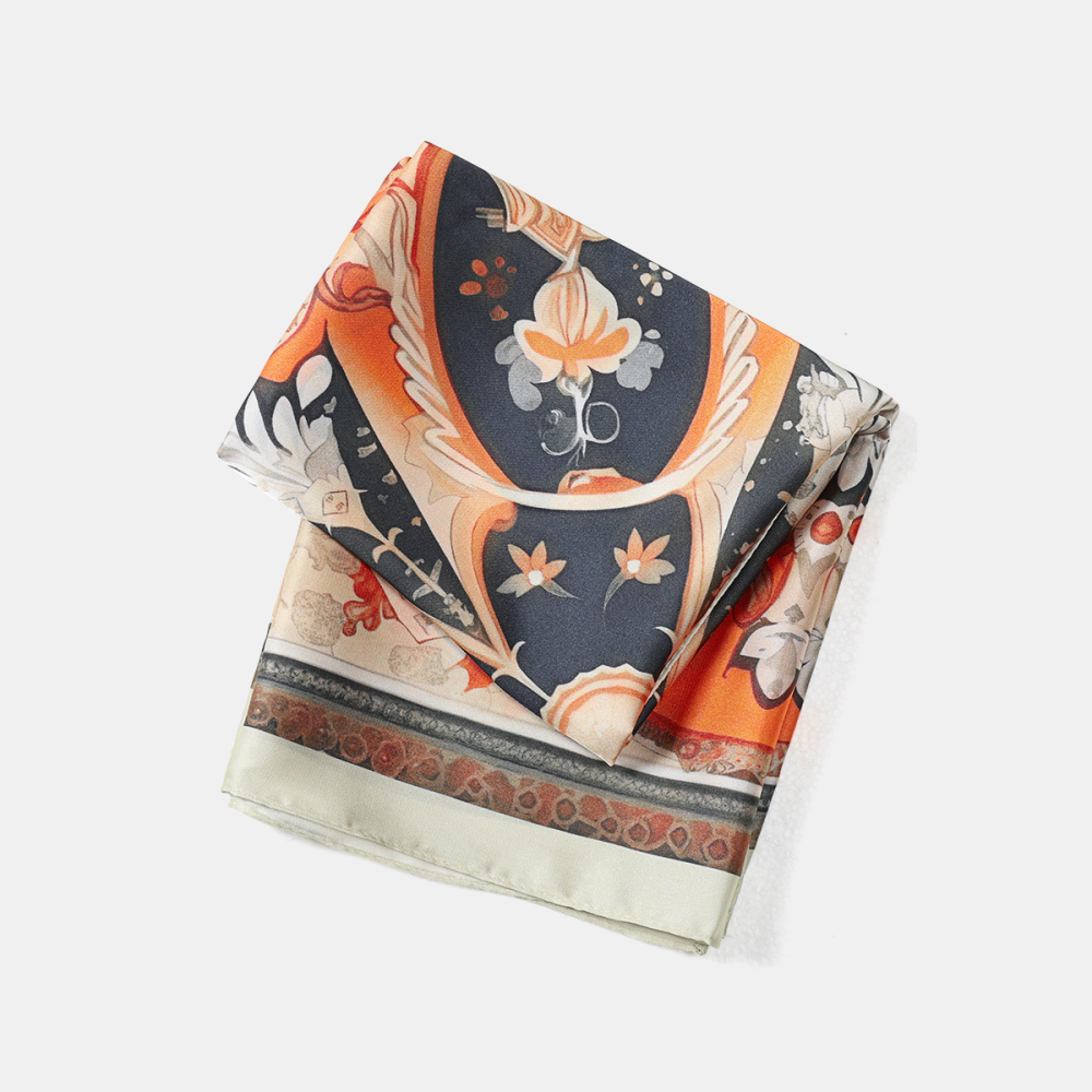 Écharpes D'Été Pour Femmes, Collection Luxueuse, Motif Cachemire Rétro, Forme Géométrique Image4