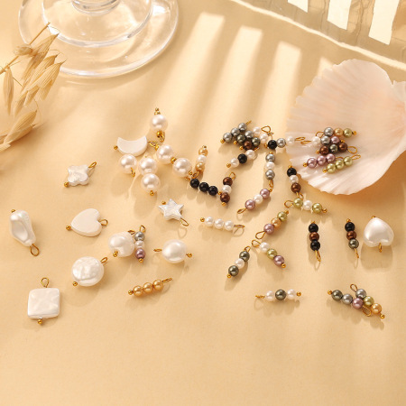 Pendentifs en perles en forme de lune pour femmes