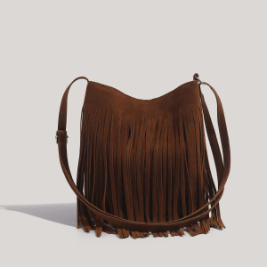 Sac Carré Femme À Pompons Style Streetwear, Couleur Unie h5 Image2