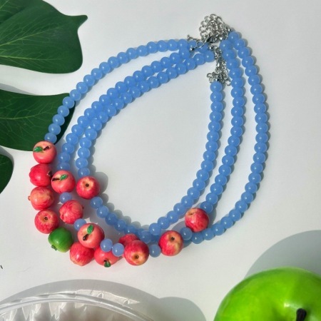 Colliers de perles en résine pour femmes, ornés de jolis fruits 2