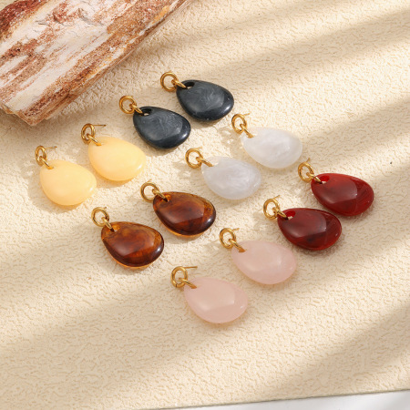 Boucles d'oreilles pendantes simples en acrylique pour femmes
