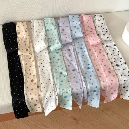 Écharpes d'été pour femmes en polyester à pois doux de la collection Simple 2