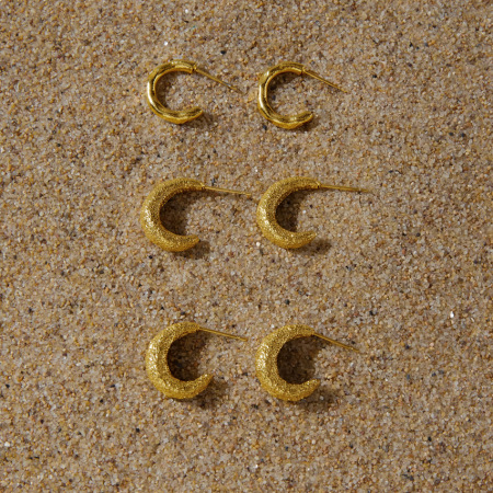 Boucles d'oreilles puces pour femmes, en acier inoxydable uni, étanches, couleur or.