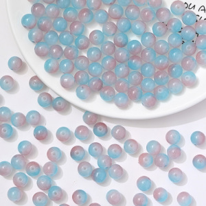 1 Sachet De Perles De Verre À Dégradé De Couleurs Pour Bijoux (50 Perles Par Sachet) h5 Image2