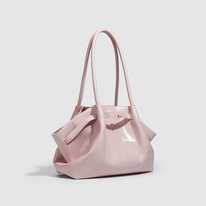 Sac Oreiller Femme Style Minimaliste Avec Finitions Métalliques, Couleur Unie h5Image4