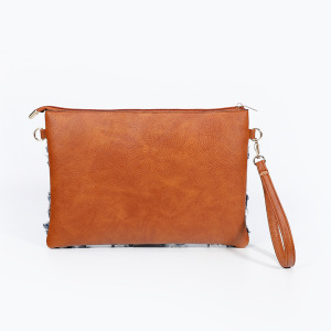 Sac Carré Pour Femme, Style Décontracté, Matelassé, Patchwork, Pompons, Couleurs Variées, Forme Géométrique h5 Image3