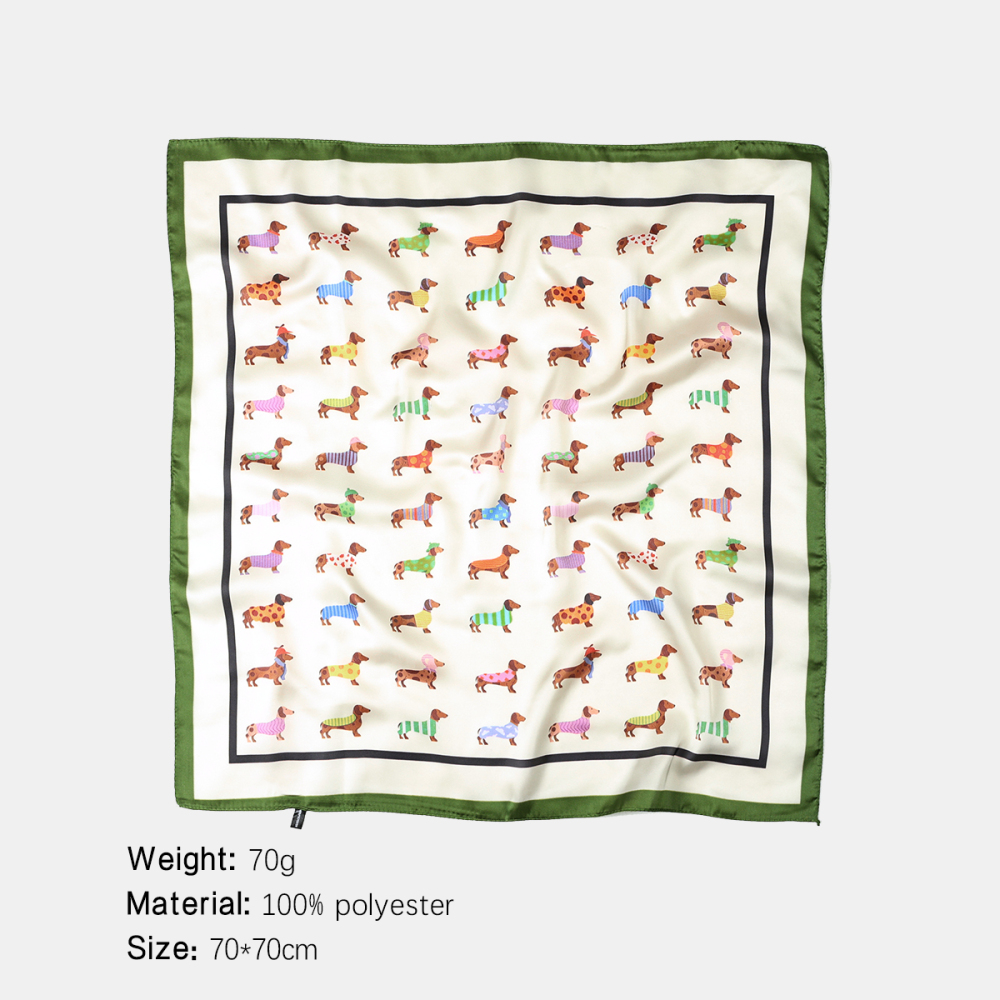 Écharpes D'Été Pour Femmes, Collection Simple Series Daily Animal Cartoon Image2