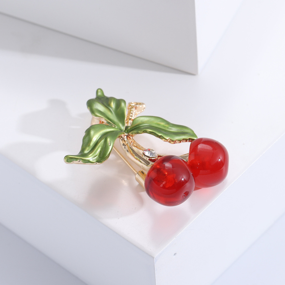 Broches En Alliage De Cerises Douces De La Série Simple Image3