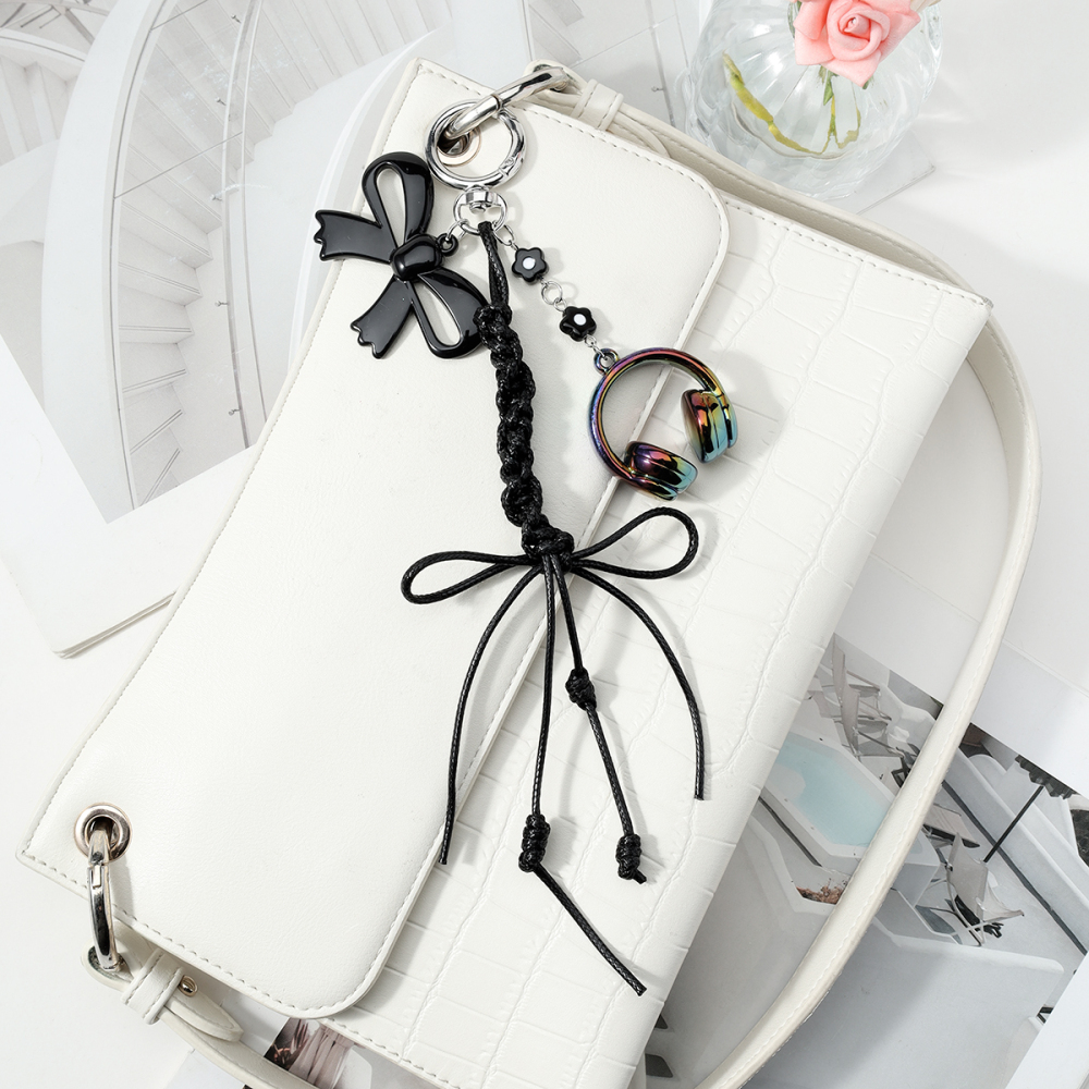 Breloques De Sac Pour Femmes Simple Series Daily Bow Knot, Couleur Unie Torsadée Image4