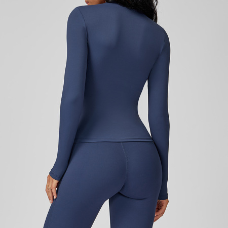 Haut de yoga sportif pour femme, couleur unie, à rebond élevé 2