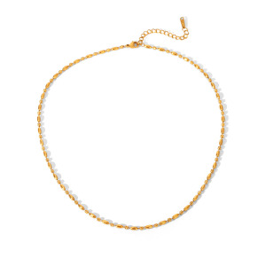 Colliers À Maillons Pour Femmes, Collection Simple Series Daily Chain, En Acier Inoxydable Étanche, Couleur Or h5 