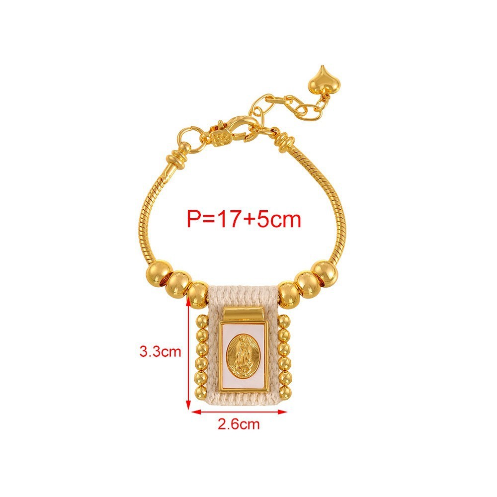 Bracelets À Breloques Pour Femmes Avec Plaque En Cuivre De La Série Classique Image4
