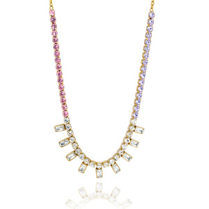 Colliers Pendentifs Pour Femmes, Luxueux, Rectangulaires, En Acier Inoxydable, Étanches, Couleur Or, Avec Zircon. h5 Image5
