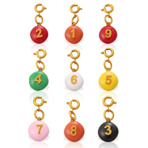 Pendentifs En Acier Inoxydable Étanches Couleur Or, Série Simple, Numéro Quotidien h5 Image5