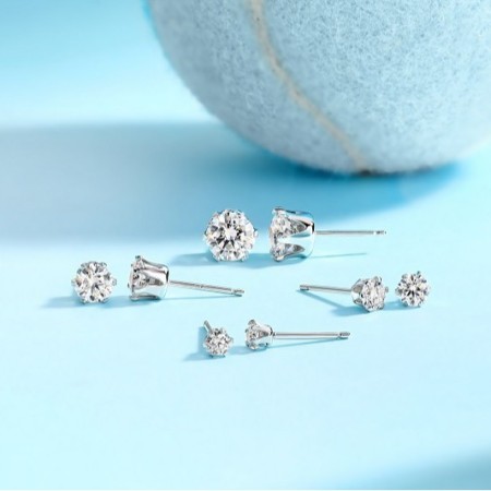 Boucles d'oreilles minimalistes et raffinées en moissanite S925 pour femmes 2