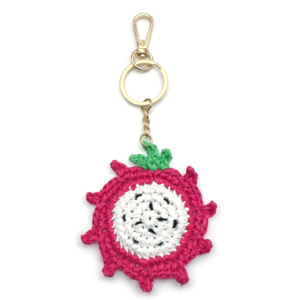 Porte-Clés En Raphia À Motifs De Fruits, Collection Simple Et Décontractée 