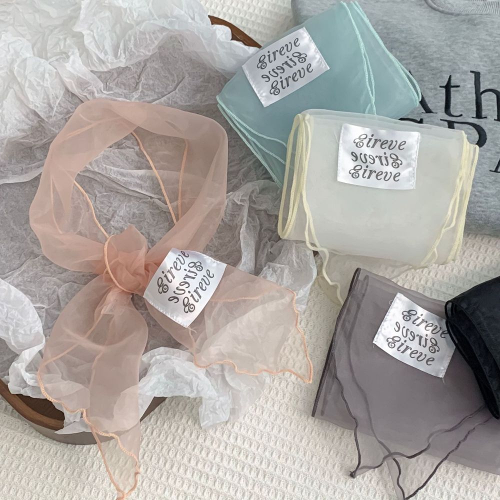 Écharpes D'Été Unies En Organza Pour Femmes Image3