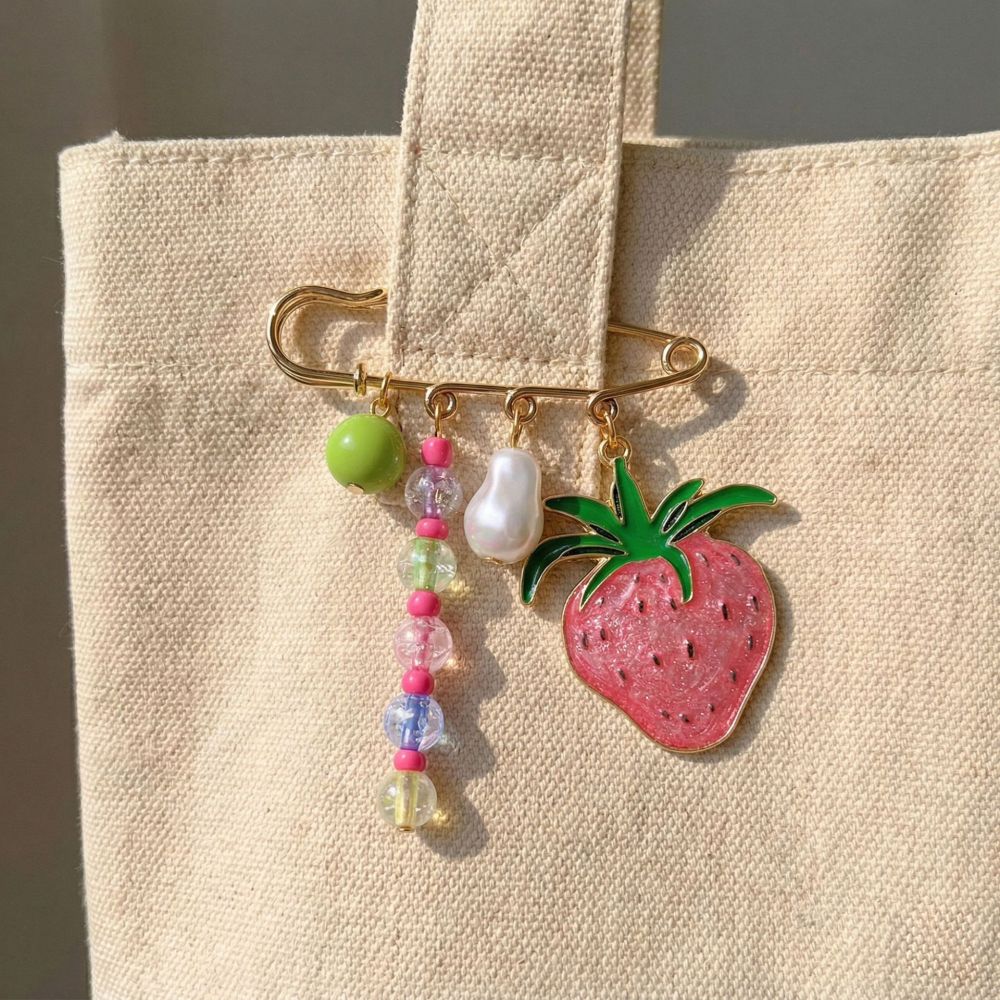 Broches En Alliage À La Fraise Sucrée h5Image3
