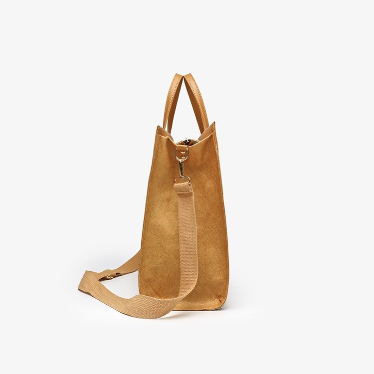 Sac Fourre-Tout Femme En Papier Kraft Uni, Style Bureau, Sans Lettre Image4