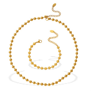 Ensembles De Bijoux Pour Femmes Simple Series Daily Irregular Shape En Acier Inoxydable Étanche Couleur Or h5 Image4