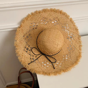 Chapeaux De Paille En Raphia Pour Femmes, Nœud Papillon Simple, Collection Simple h5 