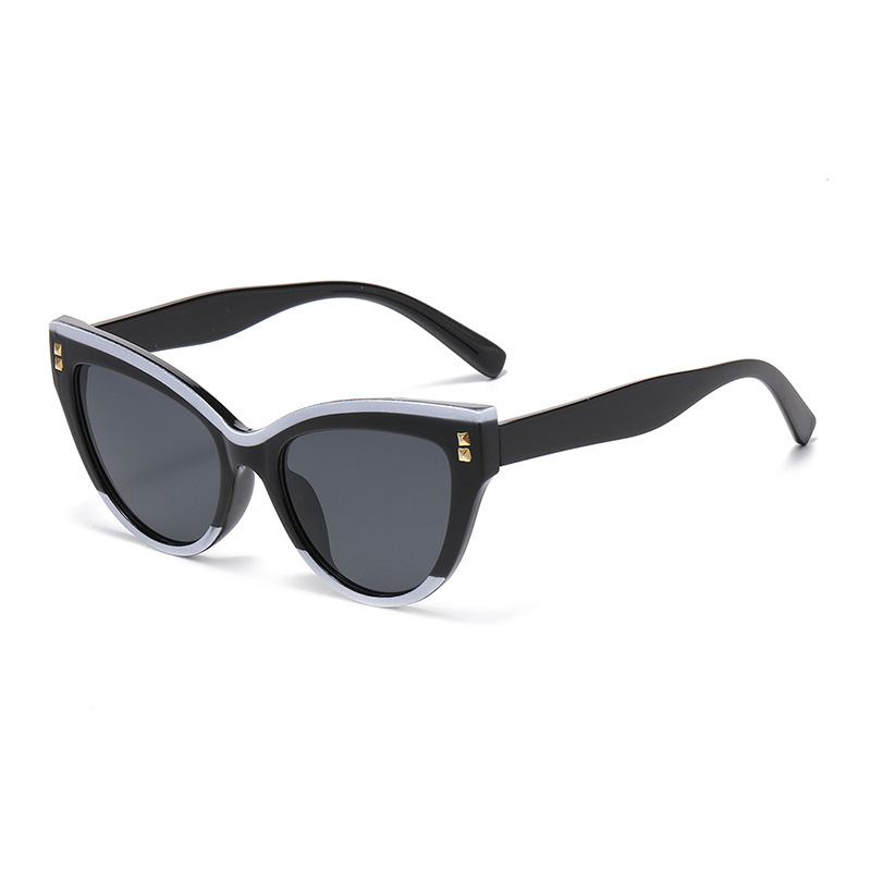 Lunettes De Soleil Rétro Simple Series, Couleur Unie, Imprimé Léopard Et Papillon Multicolores