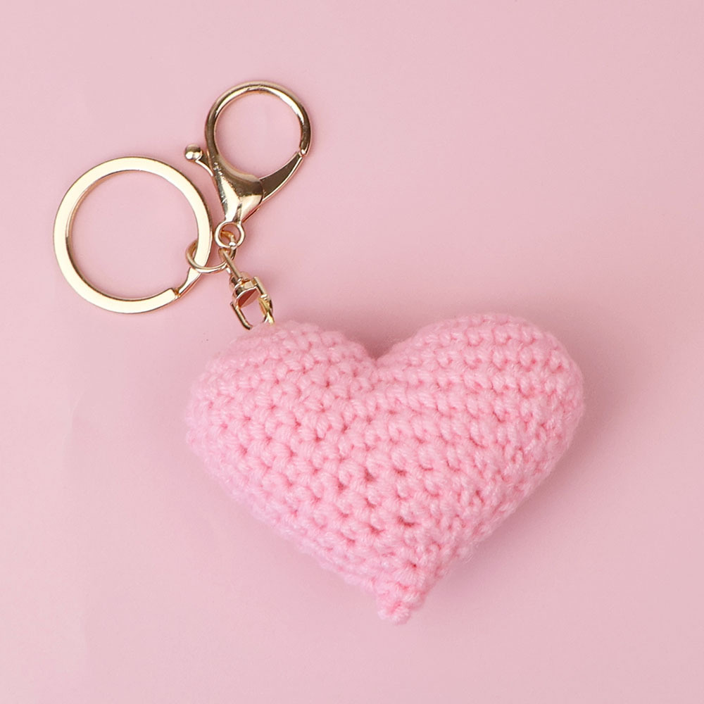 Porte-Clés Romantique En Coton Tissé Sweet Heart - Collection Sweet Heart