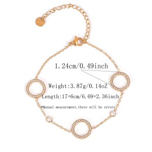Bracelet Chaîne Femme Simple Et Quotidien En Acier Inoxydable, Étanche, Couleur Or, Motif Cœur Et Étoile. h5 