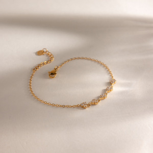 Ensembles De Colliers Élégants Pour Femmes, En Acier Inoxydable, Imperméables, Couleur Or, Avec Zircon Et Chaîne Étoile h5 Image4