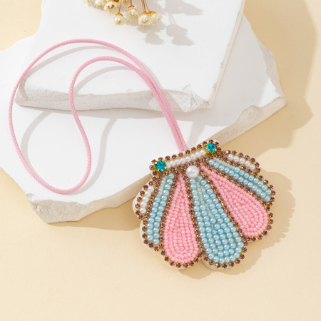 Collection de luxe de perles de style océanique pour les vacances, perles de coquillage de couleurs assorties, breloques pour sac à main pour femme