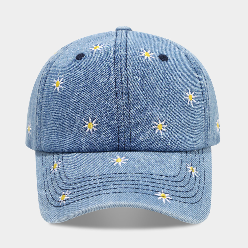 Casquette De Baseball Unisexe En Polyester À Fleurs Décontractées De La Série Simple h5Image4