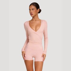 Hauts De Sport Unis À Col En V Et Bretelles À Nouer, Style Ballerine h5 Image2