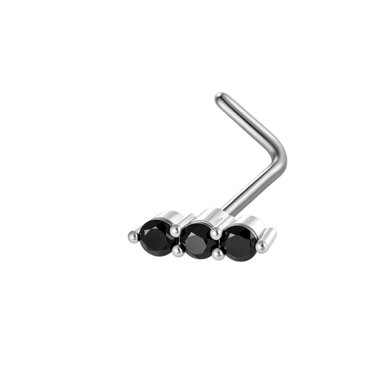 Piercing De Nez Pour Femme, Forme Géométrique Florale, Couleur Cuivre Doré, Zircon, Collection Simple Series 