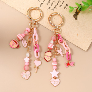 Collection Luxe Perles Cœur Doux Breloques Chaîne Étoile h5 Image3